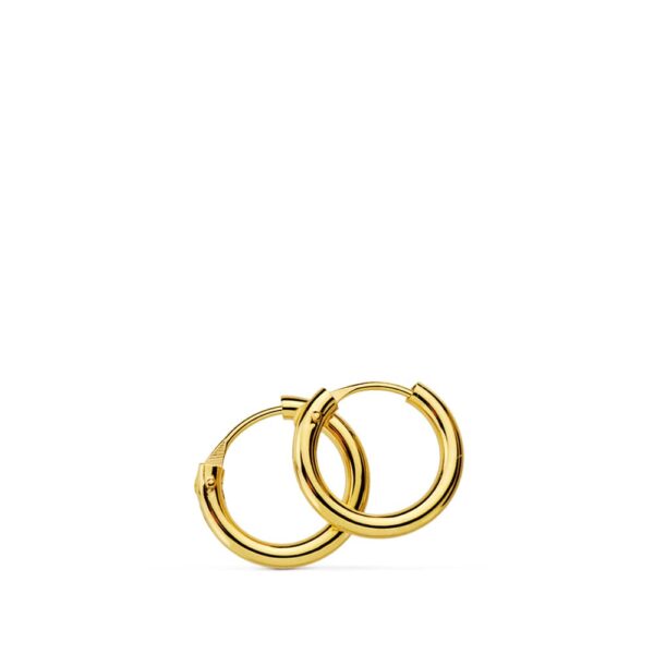 18K AROS REDONDOS LISOS LIGEROS 10X1.50 MM