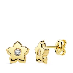18K PENDIENTES ORO BICOLOR 13X6 MM