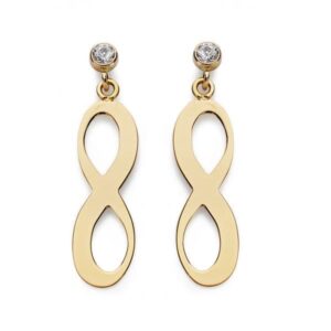 18K PENDIENTES INFINITY 20X6 MM