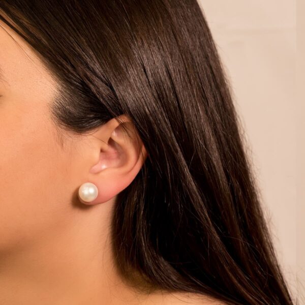 18K PENDIENTES PERLA AUSTRALIANA 11.5-12 MM - Imagen 3