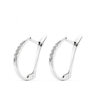 18K PENDIENTES ORO BLANCO 1.5 MM GROSOR 17X9 MM