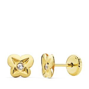18K PENDIENTES ORO AMARILLO MARIPOSA 6X5.5 MM