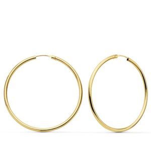 18K AROS REDONDOS LISOS LIGEROS 43X2 MM