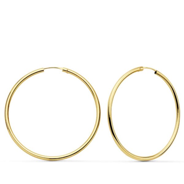 18K AROS REDONDOS LISOS LIGEROS 43X2 MM