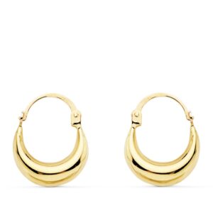 18K PENDIENTES HUECOS MORCILLA 13X4 MM
