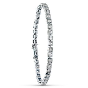 18K PULSERA ORO BLANCO CIRCONITA 20CM