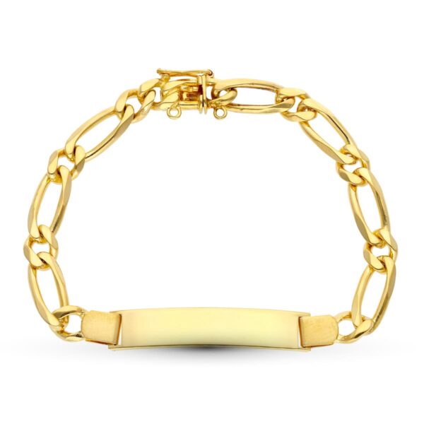 18K ESCLAVA ORO AMARILLO MACIZA 21 CM 7 MM