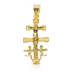 18K CRUZ CARAVACA 28X14 MM