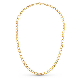 18K CADENA ORO AMARILLO ROMBO HUECA 50 CM 5 MM