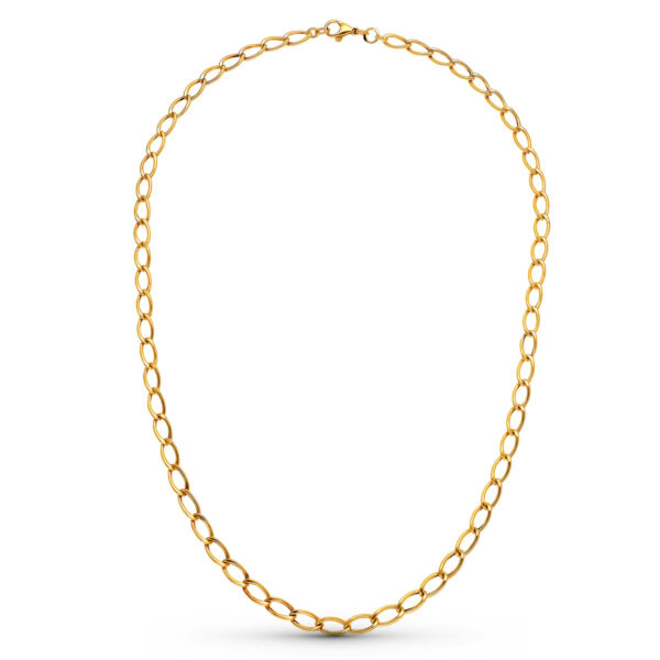 18K CADENA ORO AMARILLO ROMBO HUECA 50 CM 5 MM