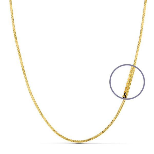 18K CADENA MACIZA PLANA 40 CM 1 MM