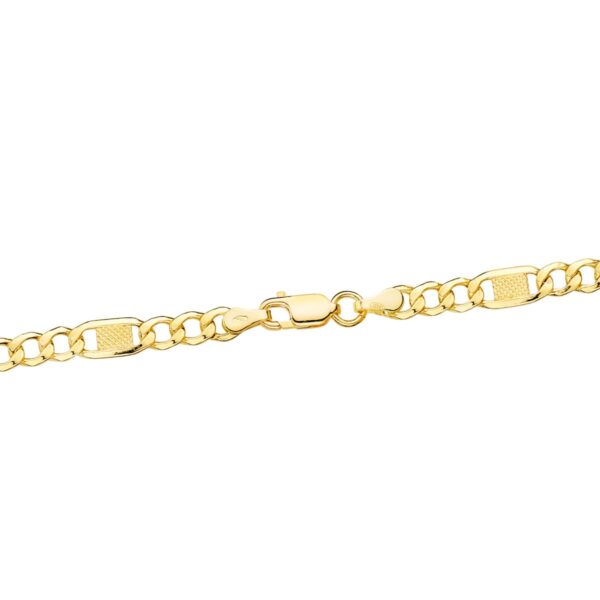 18K CADENA ORO AMARILLO ESLABONES HUECOS 3X1. LARGO 60 CM ANCHO 5 MM - Imagen 2