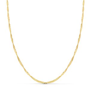 18K CADENA SINGAPUR HUECA 2 MM 50 CM 1.70 GR