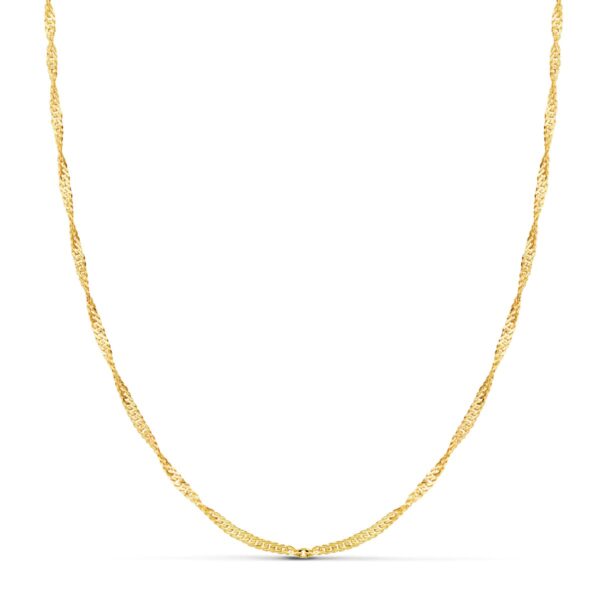 18K CADENA SINGAPUR HUECA 2 MM 50 CM 1.70 GR