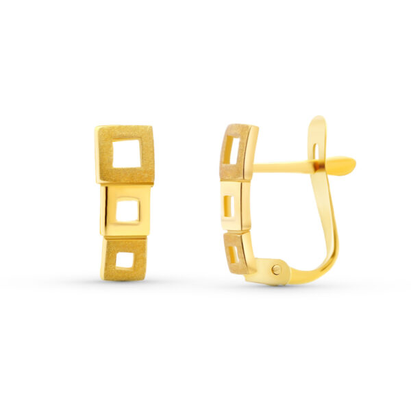 18K PENDIENTES COMUNION CUADRADOS.11X4MM