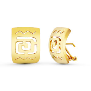 18K PENDIENTES CALADOS 20X15 MM