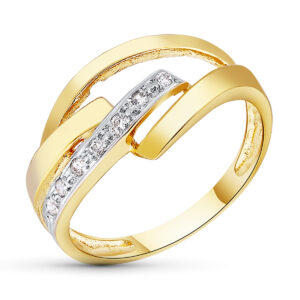 18K SORTIJA BICOLOR CIRCONITAS