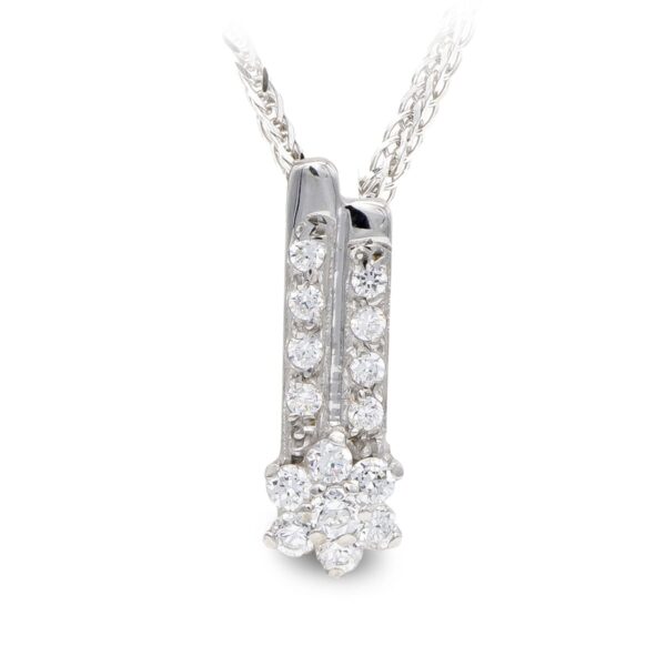 18K GARGANTILLA ORO BLANCO Y CIRCONITAS