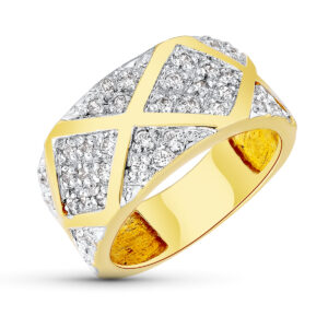 18K SORTIJA BICOLOR CIRCONITAS