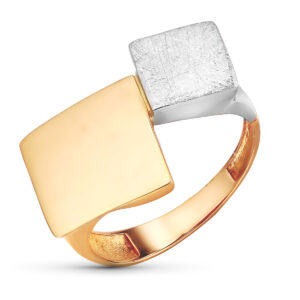 18K SORTIJA ORO BICOLOR MATE Y BRILLO
