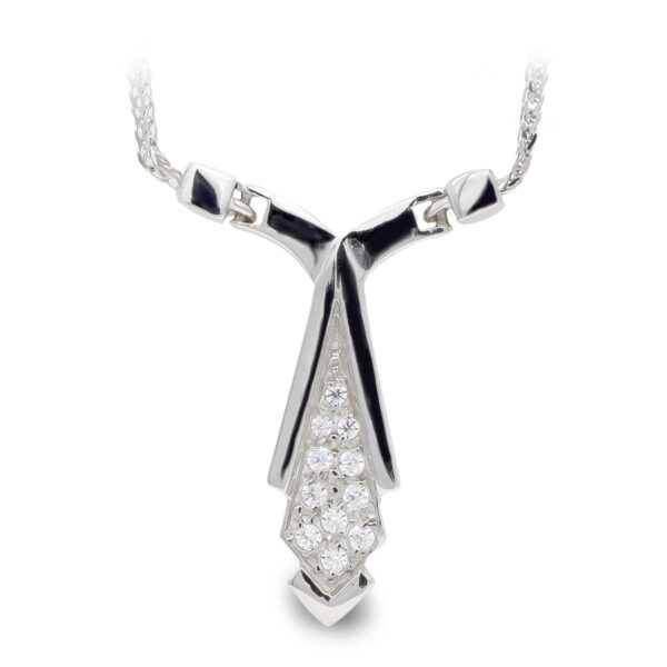 18K GARGANTILLA ORO BLANCO CIRCONITAS