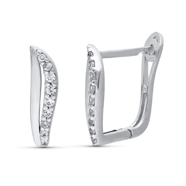 18K PENDIENTES ORO BLANCO CIRCONITAS CATALAN