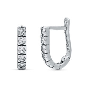 18K PENDIENTES CIRCONITAS ORO BLANCO CATALAN
