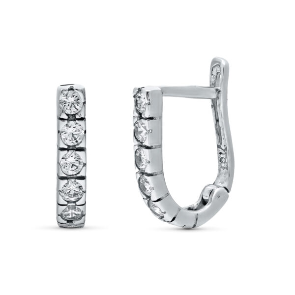18K PENDIENTES CIRCONITAS ORO BLANCO CATALAN