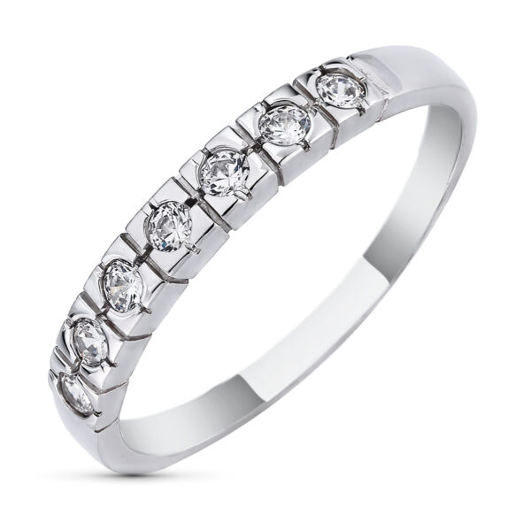 18K SORTIJA ORO BLANCO CIRCONITAS