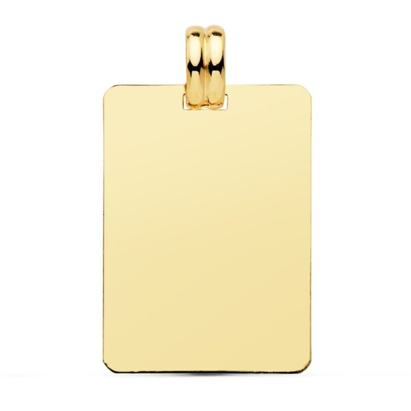 9K CHAPA LISA ORO AMARILLO 28X20 MM