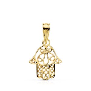 18K COLGANTE MANO DE FATIMA 14X11 MM
