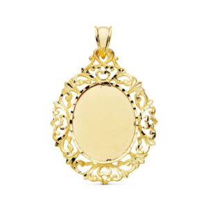 18K CHAPA CERCO CALADO 40X30 MM