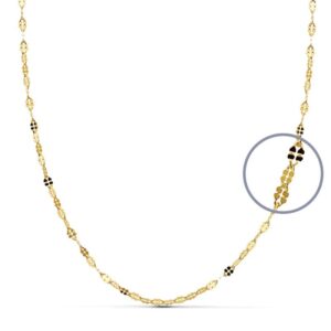 18K CADENA MACIZA DIAMANTADA 50 CMX1.5.
