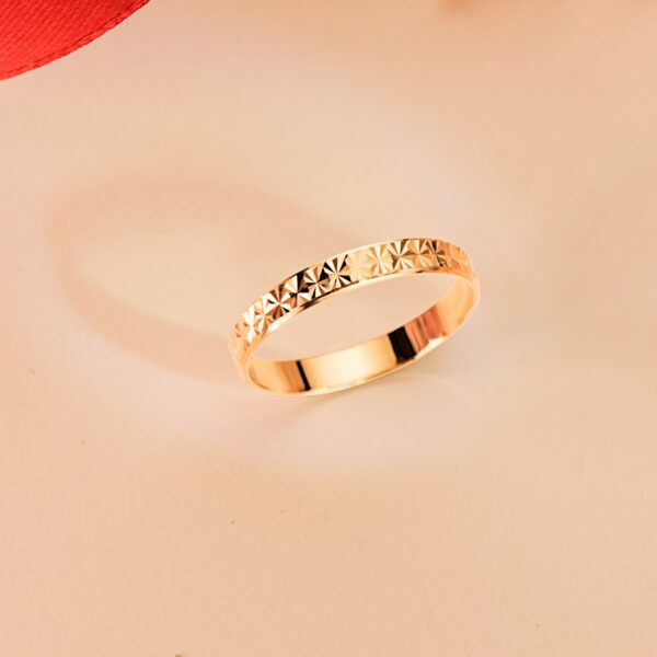 18K ALIANZA ORO AMARILLO DIAMANTADA. ANCHO: 3 MM - Imagen 2