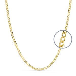 18K CADENA BARBADA 60CM MACIZA