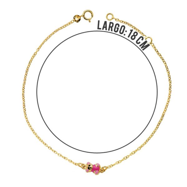 18K PULSERA OSO ESMALTE 18CM - Imagen 2