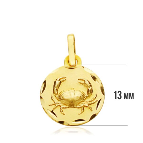 18K HOROSCOPO CANCER 13 MM - Imagen 3
