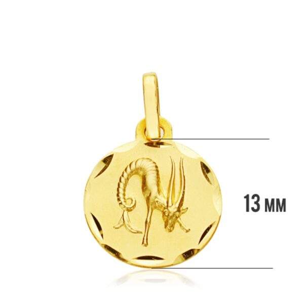 18K HOROSCOPO CAPRICORNIO 13 MM - Imagen 3