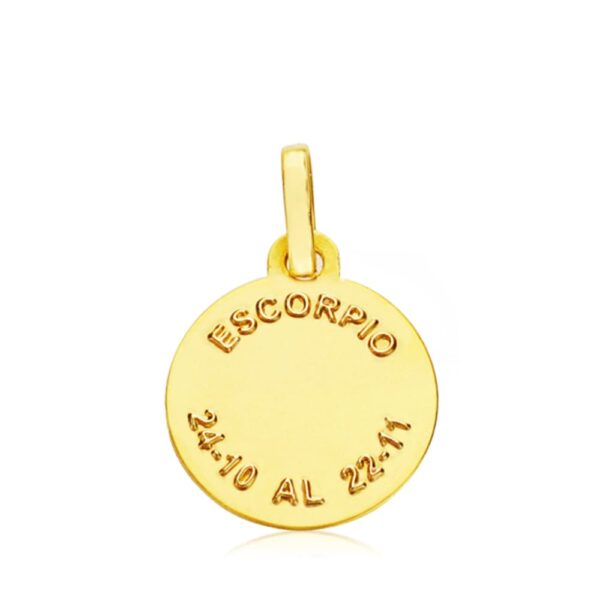 18K HOROSCOPO ESCORPIO 13 MM - Imagen 2