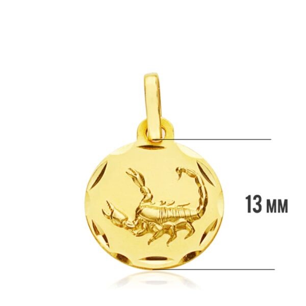 18K HOROSCOPO ESCORPIO 13 MM - Imagen 3