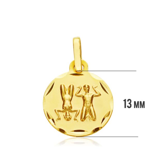 18K HOROSCOPO GEMINIS 13 MM - Imagen 3