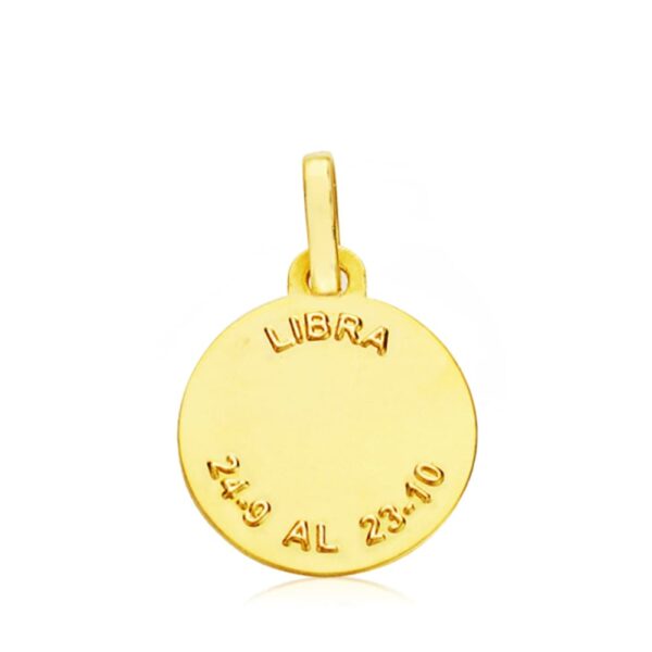 18K HOROSCOPO LIBRA 13 MM - Imagen 2