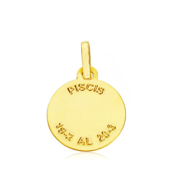 18K HOROSCOPO PISCIS 13 MM - Imagen 2