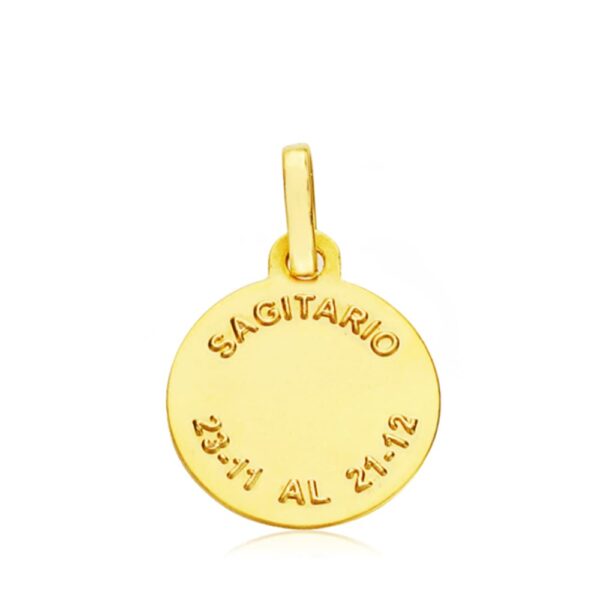 18K HOROSCOPO SAGITARIO 13 MM - Imagen 2