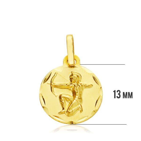 18K HOROSCOPO SAGITARIO 13 MM - Imagen 3