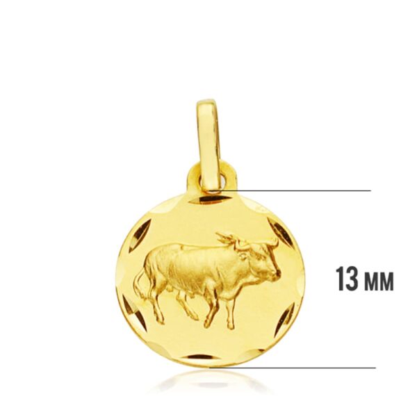 18K HOROSCOPO TAURO 13 MM - Imagen 3