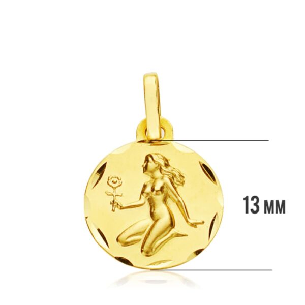 18K HOROSCOPO VIRGO 13 MM - Imagen 3