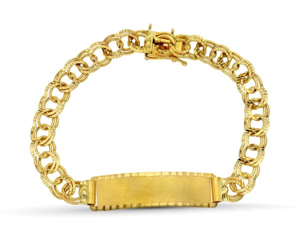 18K  PULSERA ESCLAVA ORO AMARILLO HUNGARA 21 CM 8 MM