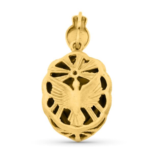 18K COLGANTE ORO AMARILLO ROSTRO VIRGEN DEL ROCIO  26 X 18 MM - Imagen 3