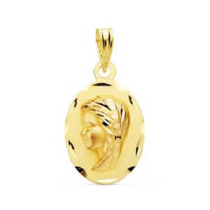 18K MEDALLA VIRGEN NIÑA 22X14 MM